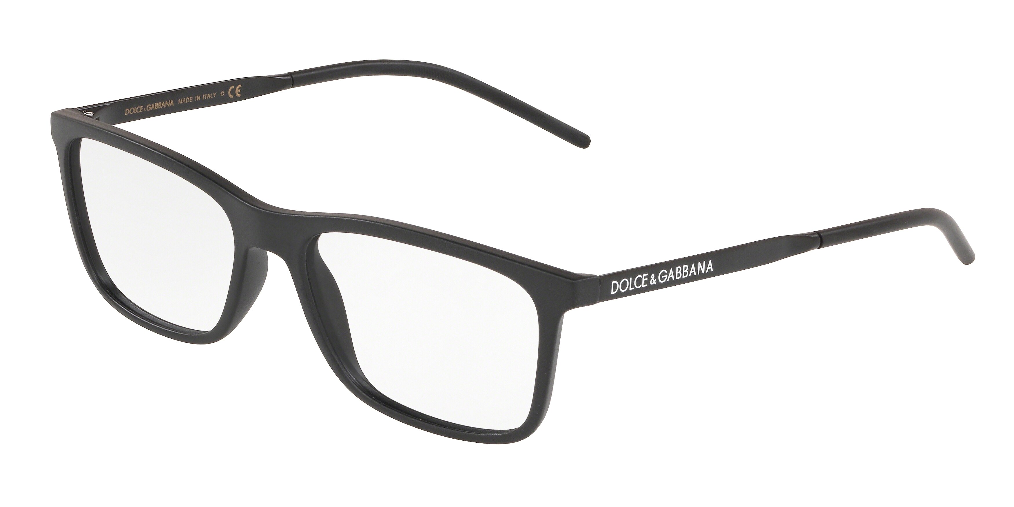 Dolce & Gabbana Herren DG5044 2525 Optische Fassungen Nylon Schwarz Transparent Quadratisch Normal-image